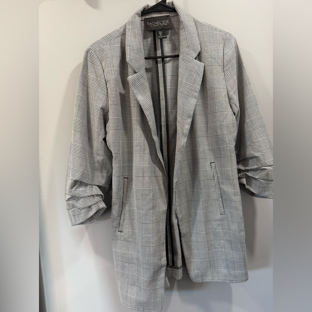 Rachel Zoe Women's Blazer (Gray Check Pattern)